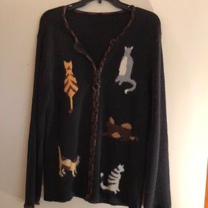 Coldwater Creek Cat Cardigan